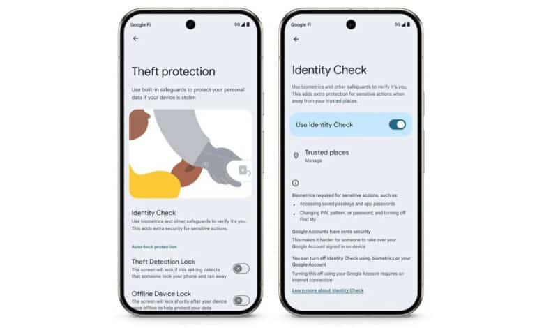 اطلاق ميزة ”فحص الهوية“ من جوجل لتعزيز أمان هواتف أندرويد